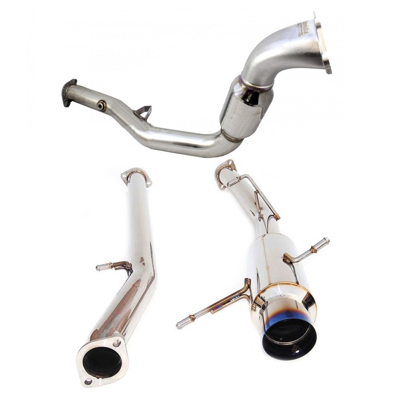 INVIDIA N1 TURBO BACK EXHAUST NON RESONATED W/CATLESS DOWN PIPE, TI TIP FOR SUBARU WRX/STI GD 01-07