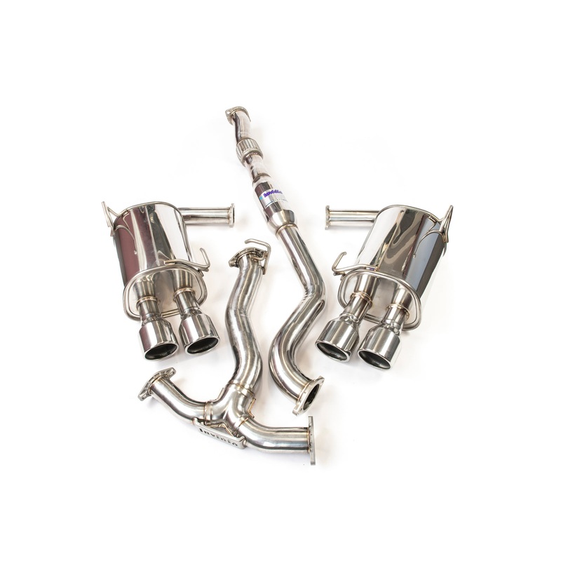 INVIDIA Q300 CAT BACK EXHAUST W/SS ROLLED TIPS FOR SUBARU WRX/STI 11-20