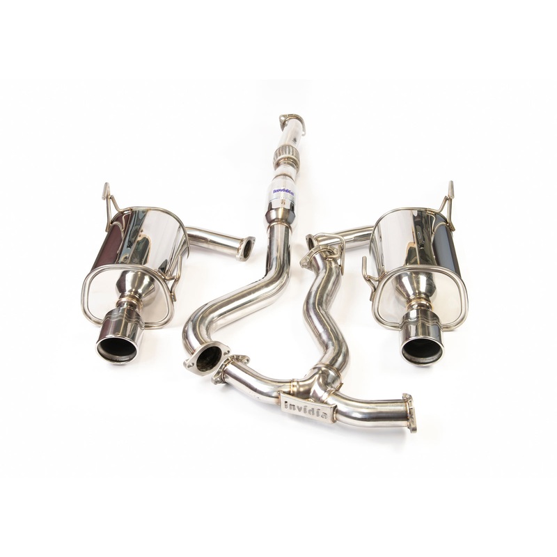 INVIDIA Q300 CAT BACK EXHAUST W/SS TIPS FOR SUBARU FORESTER XT SJG 13-18