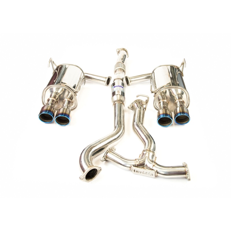 INVIDIA Q300 CAT BACK EXHAUST W/TI ROLLED TIPS FOR SUBARU WRX/STI 11-20