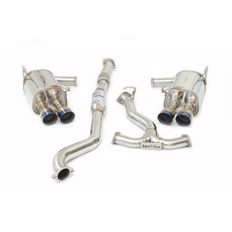 INVIDIA Q300 CAT BACK EXHAUST W/TI STRAIGHT CUT TIPS FOR SUBARU WRX/STI 11-21