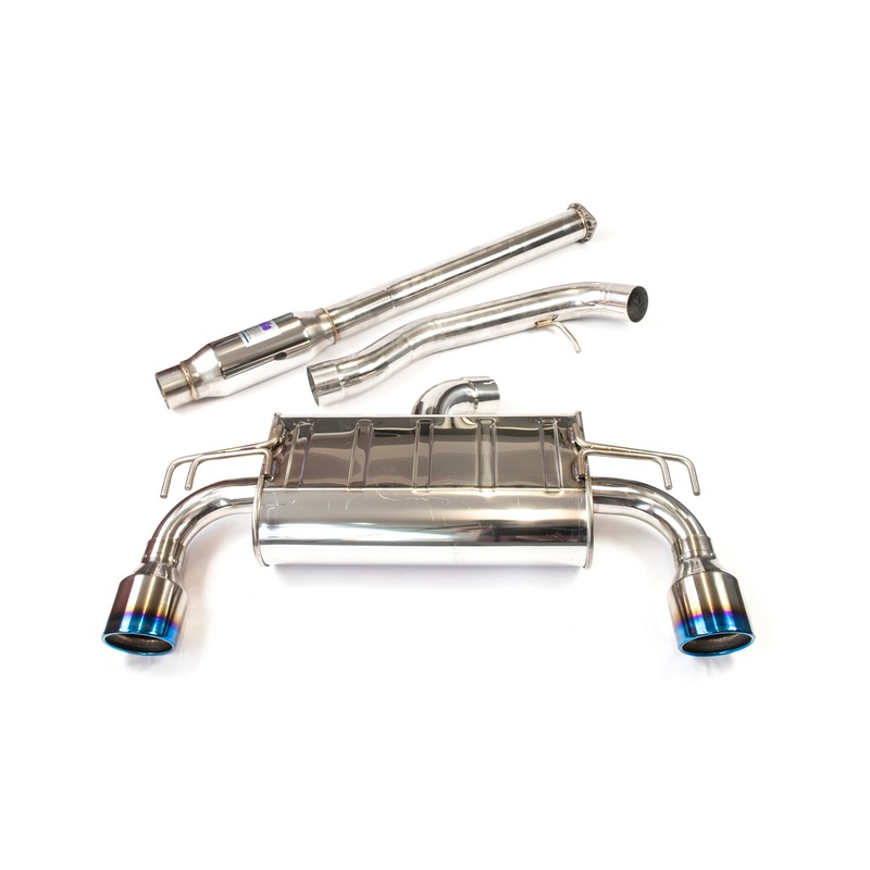 INVIDIA Q300 O2 BACK EXHAUST W/TI TIPS FOR MITSUBISHI EVO X CZ4A