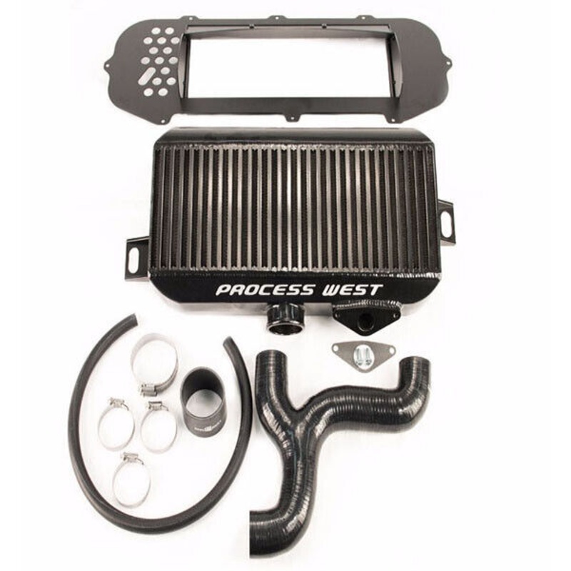 Process West  Intercooler Kit Top Mount Fits WRX/STi 2001-2002 Bugeye (Black)