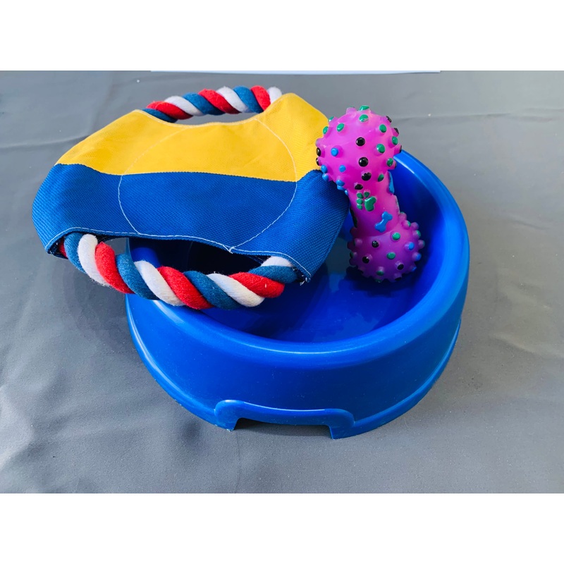 Special Sale for Dog and Puppy! Package deal-- Dog Bowl + Dog Bone squeezing Toy + Soft Frisbee Toy