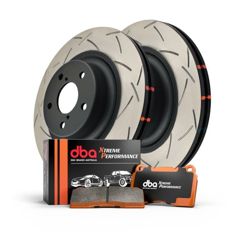 DBA Rear Brake Upgrade Toyota Prado DBA793S Slotted Rotors & Xtreme DB1200XP Pads