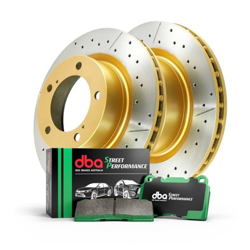 DBA Rear Brake Upgrade Toyota Prado DBA793X X-Gold Rotors & Street DB1200SP Pads
