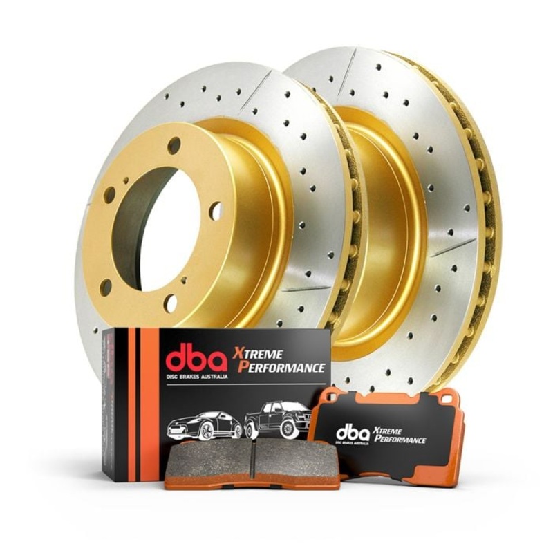 DBA Rear Brake Upgrade Toyota Prado DBA793X X-Gold Rotors & Xtreme DB1200XP Pads