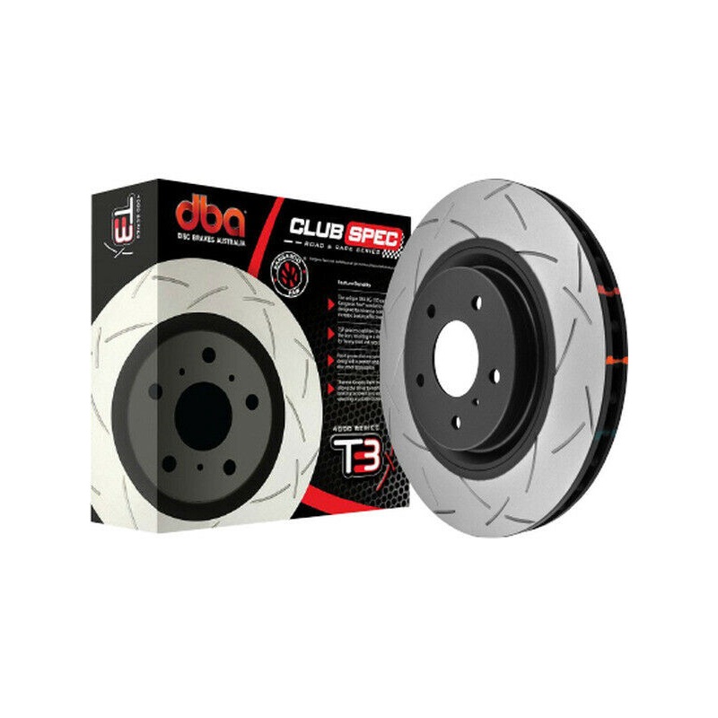 2 x DBA T3 Slotted Rotor FOR SUBARU WRX GK (DBA42656S-10)