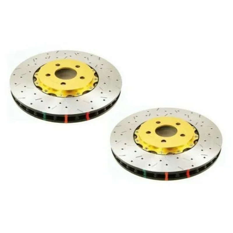 SALE- 2 X DBA 5000 Drilled Slotted Rotor Front DBA5928GLDXS FITS GTR R32 R33 R34