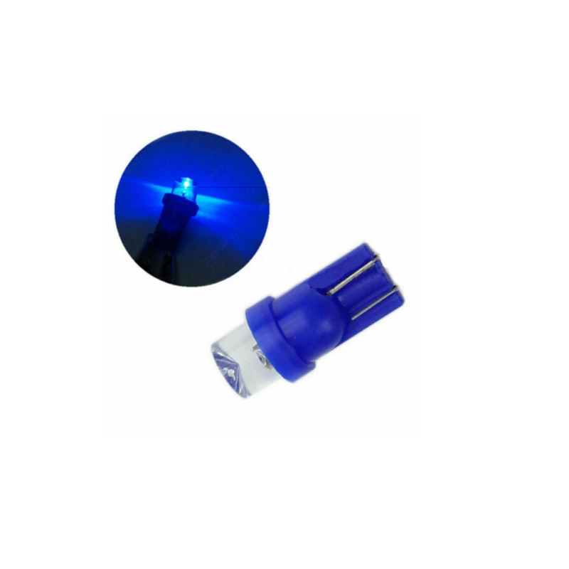2 x blue led globes T10 5w for automotive multipurpose usage (driving light / parker light / number plate light)