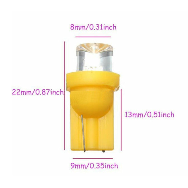 2 X YELLOW LED  GLOBES T10 5W FOR AUTOMOTIVE MULTIPURPOSE USAGE