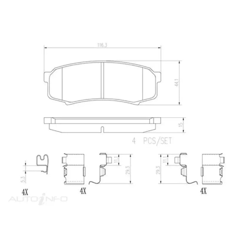 Premium 4x4 Rear Disc Brake Pads for Prado 90 95 120 150 GRJ KZJ RZJ KDJ-db1200
