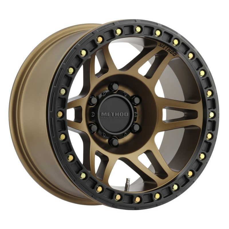 Method MR106 Beadlock 17x9 -44mm Offset 6x5.5 108mm CB Method Bronze w/BH-H24125 Wheel