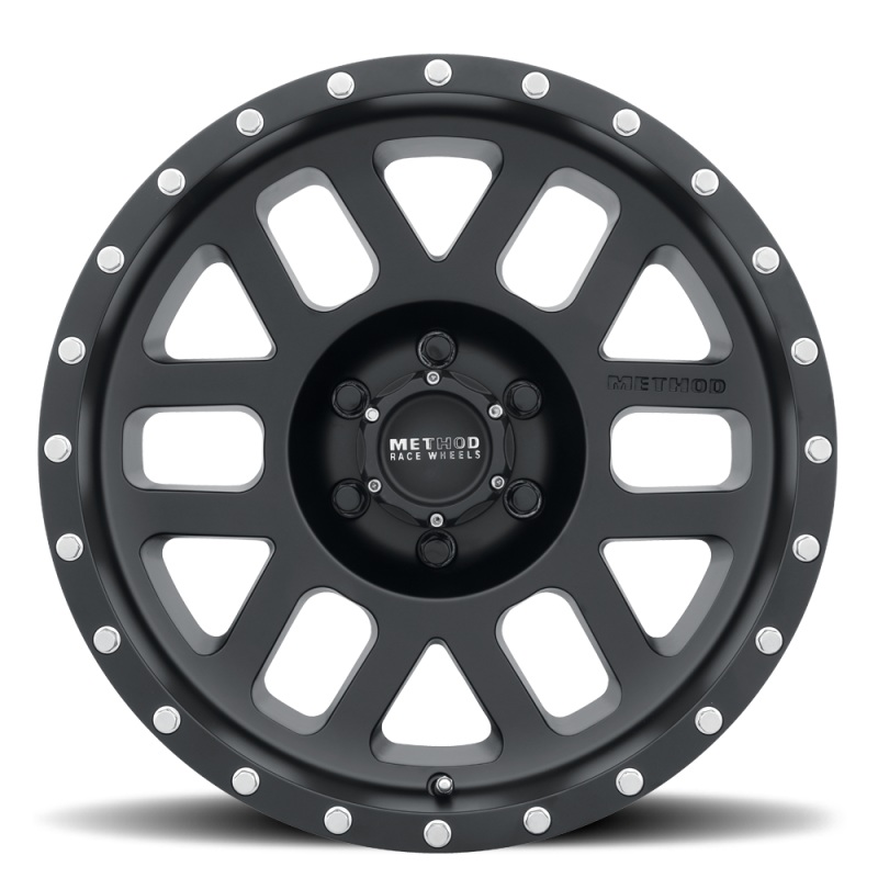 Method MR306 Mesh 17x8.5 0mm Offset 6x5.5 108mm CB Matte Black Wheel