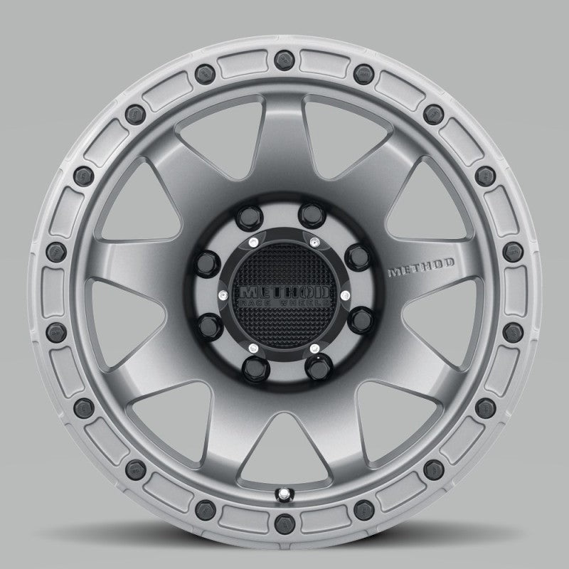 Method MR317 20x9 +18mm Offset 8x180 130.81mm CB Matte Titanium Wheel