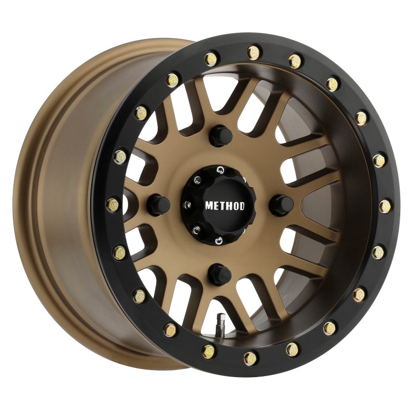 Method MR406 UTV Beadlock 14x8 4+4/-2mm Offset 4x156 132mm CB Method Bronze w/Matte Black Ring Wheel