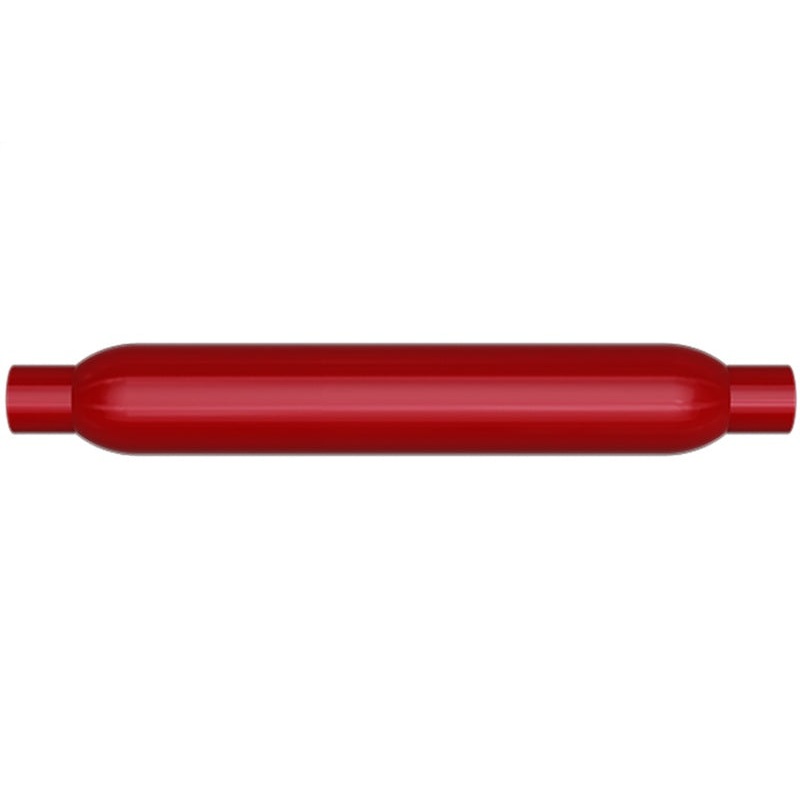 MagnaFlow Muffler Red Pack Series Glasspack 3.5in Rd 12in Body Length 1.75in/1.75in Inlet/Outlet