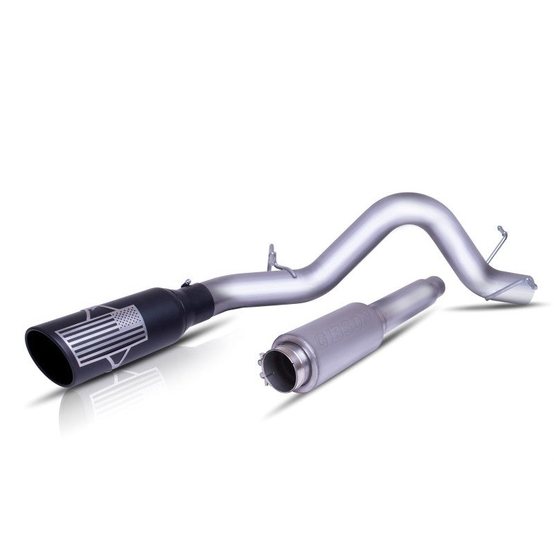 Gibson 07-18 Toyota Tundra Limited 5.7L 4in Patriot Series Cat-Back Single Exhaust - Stainless