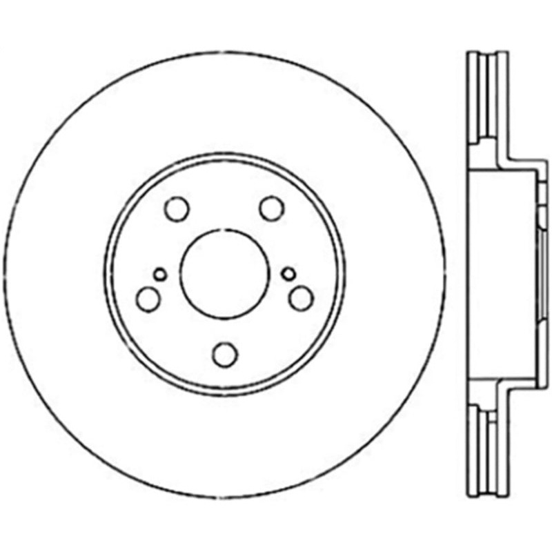 StopTech Power Slot 00-05 Celica GTS/ 01-05 GT/ 05-09 Scion tC CRYO Front Right Rotor