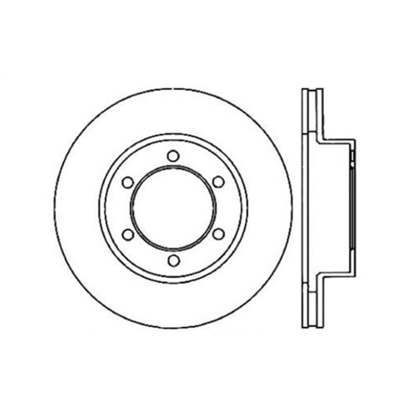 StopTech 00-06 Toyota Tundra / 01-07 Toyota Sequoia Front Left Slotted & Drilled Rotor
