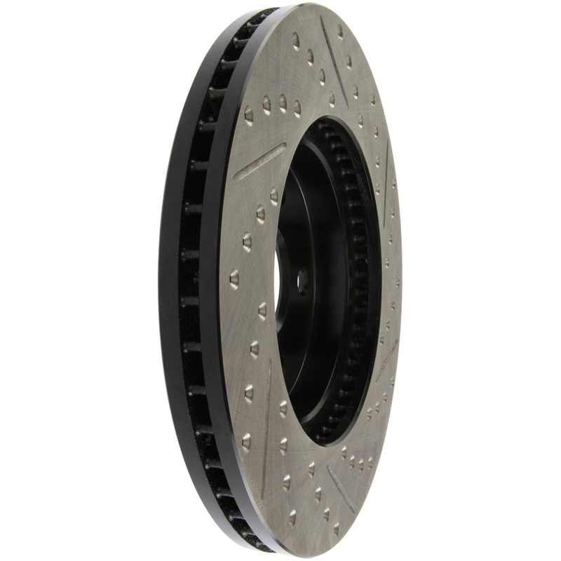 StopTech 02 Lexus ES 250/300/330/350 / 05-07 Toyota Avalon Slotted & Drilled Right Front Rotor