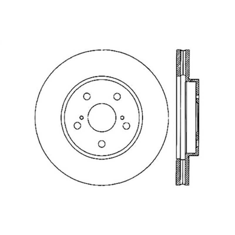 StopTech 04 Lexus RX330 SportStop Slotted & Drilled Right Rear Rotor