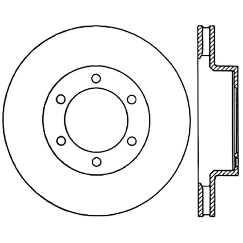 StopTech 2003-2008 Toyota 4Runner Slotted & Drilled Right Front Cyro Rotor