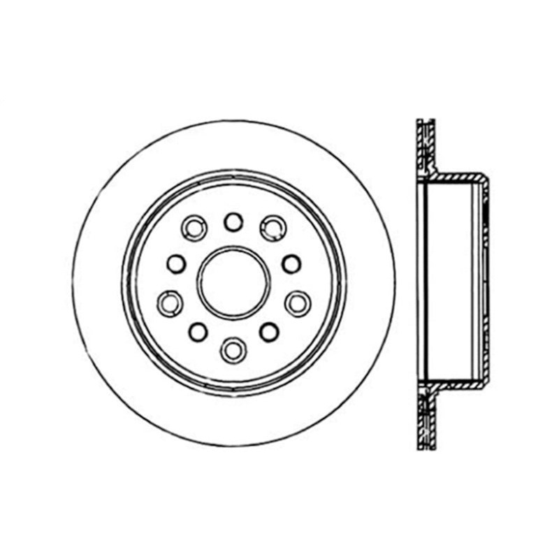 StopTech 5/93-98 Toyota Supra Left Rear Slotted & Drilled Rotor