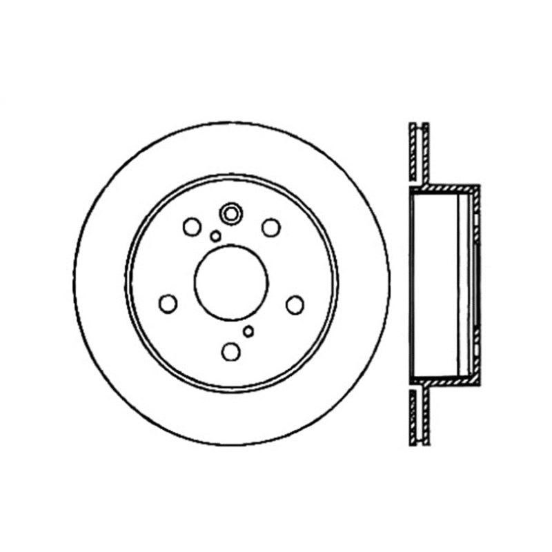 StopTech Power Slot 06-11 Lexus GS Series / 06-12 IS350 Rear Right Drilled & Slotted Rotor