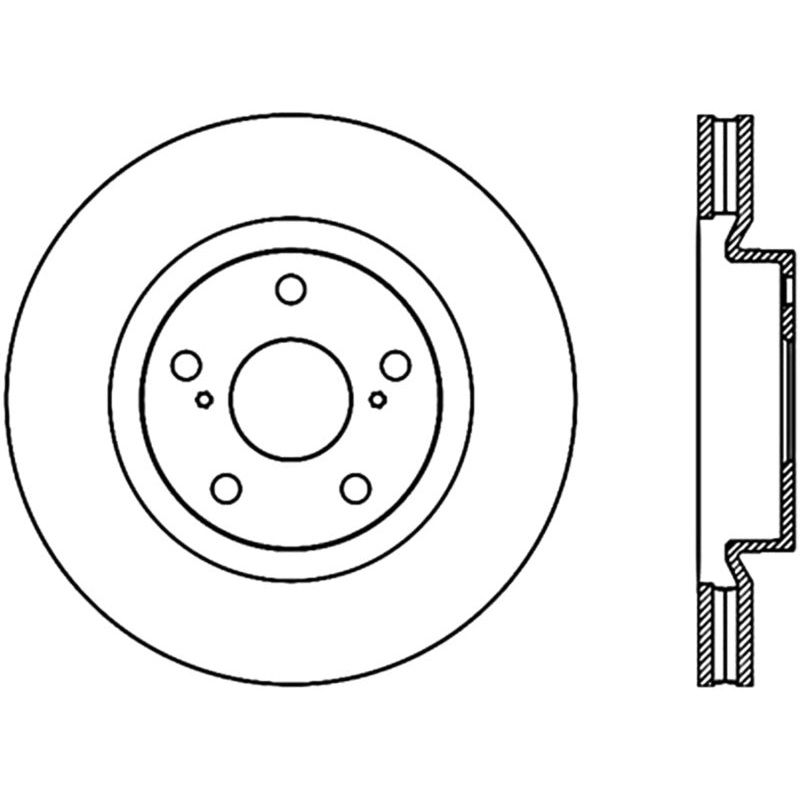 StopTech Power Slot 07-13 Lexus ES250/300/330/350 / 11-13 Scion tC Slotted Left Fr CRYO-STOP Rotor