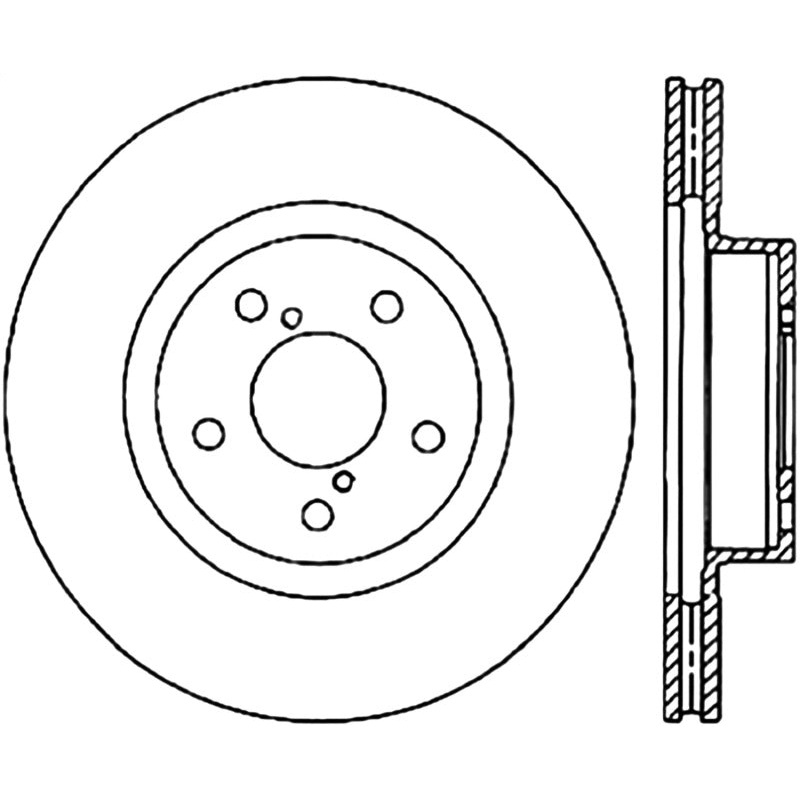 StopTech Power Slot 09-10 Subaru Impreza CRYO Front Left Slotted Rotor