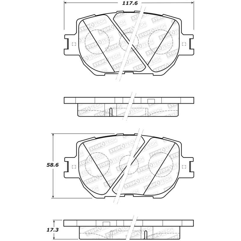 StopTech 14-15 Lexus IS Street Select Front Brake Pads
