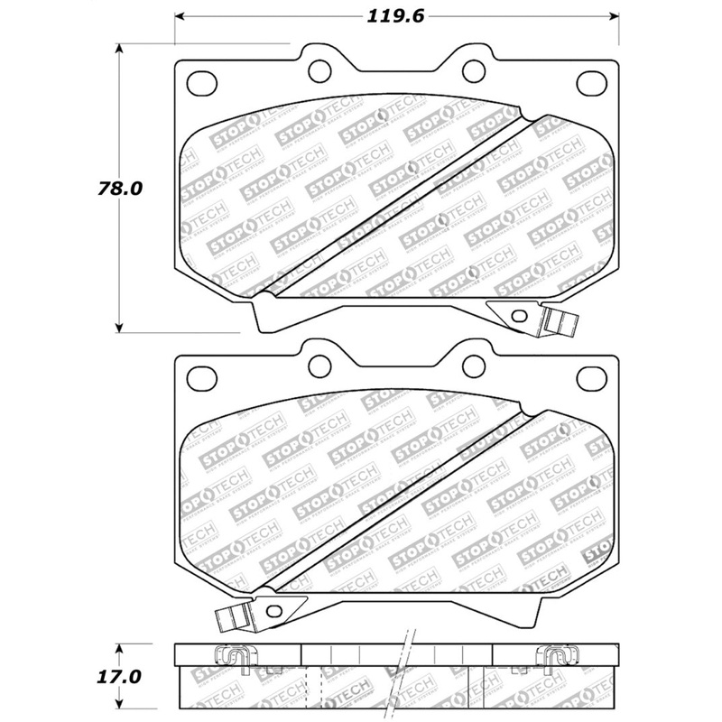 StopTech Sport Brake Pads w/Shims and Hardware - Front