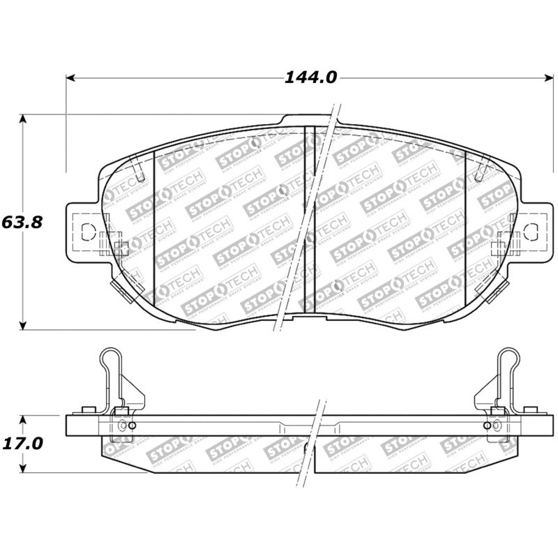 StopTech Street Touring 00-05 Lexus IS 250/300/350 Front Brake Pads