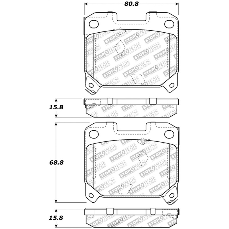 StopTech Street Touring 5/93-98 Toyota Supra Turbo Rear Brake Pads