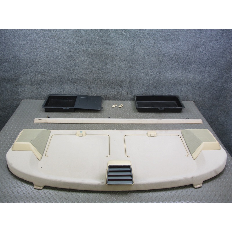 86-91 Mercedes W126 Rear Parcel Shelf Compartment Storage Panel w Brake Light