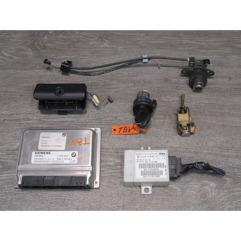 04-05 BMW E46 M54 M56 Convert Engine ECU DME Immo EWS4 Lock Cylinder KEY Set OEM