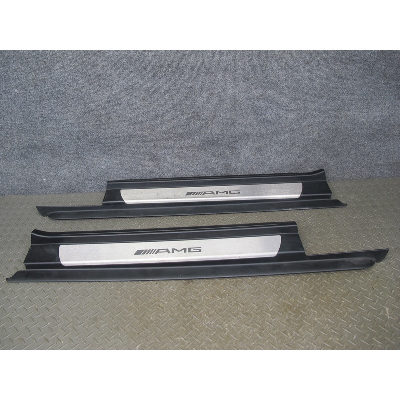 05-11 Mercedes R171 SLK55 AMG Set of 2 Door Scuff Sill Plate Trim Cover OEM