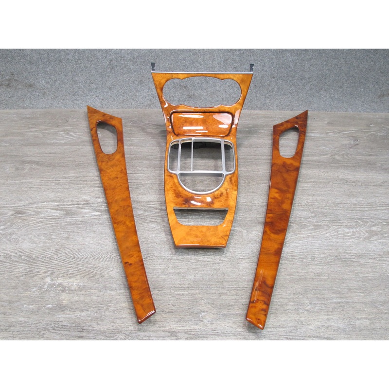 05-12 Mercedes R230 Dash Center Console Door Wood Trim Bezel Panel Set OEM