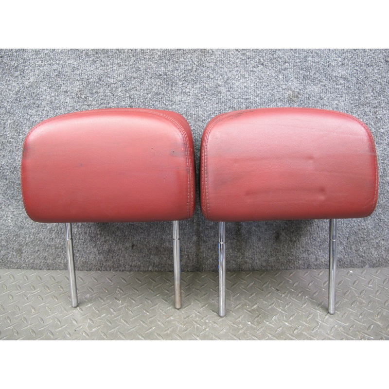 2001-2006 BMW E46 M3 Convertible Rear Left & Right Leather Headrest RED Set
