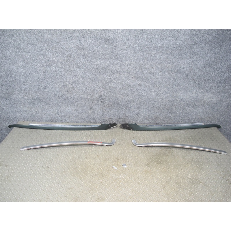 86-91 Mercedes W126 Front Windshield A Pillar Chrome Trim Molding Set OEM