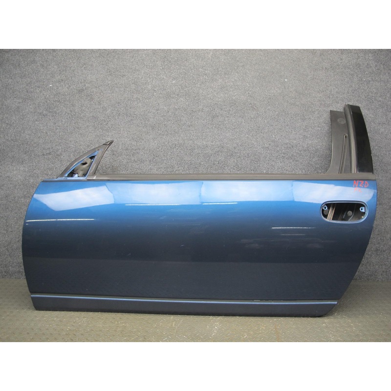 92-93 Nissan Z32 300ZX 2+2 Front Left Driver Door Shell Cover Panel Blue OEM