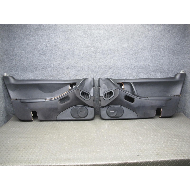 92-93 Nissan Z32 300ZX 2+2 Set of 2 Door Interior Trim Cover Panel Black OEM