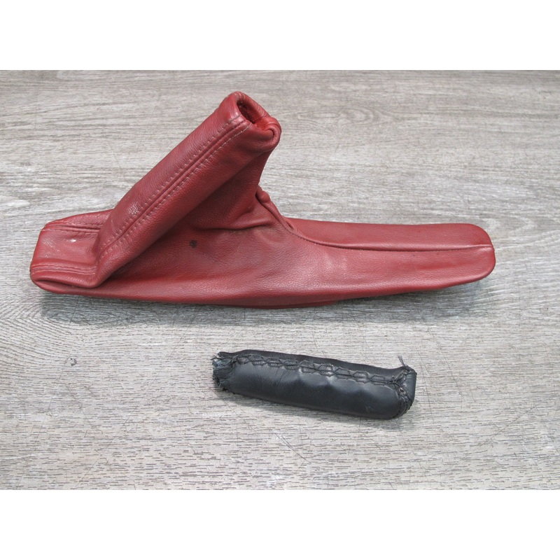 96-02 BMW E36/7 Z3 Emergency Parking Handbrake Boot RED w Black Handle Set OEM