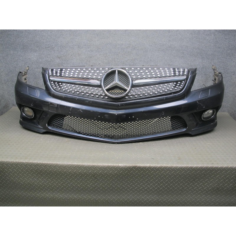 09-12 Mercedes R230 Sl-class Front Bumper Cover Black w Foam & Fog Lights OEM