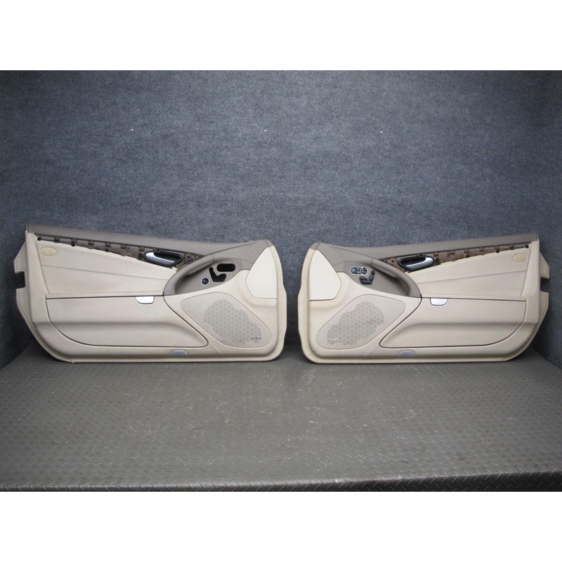 09-12 Mercedes R230 Sl-class Front Door Interior Trim Cover Panel Set Beige OEM
