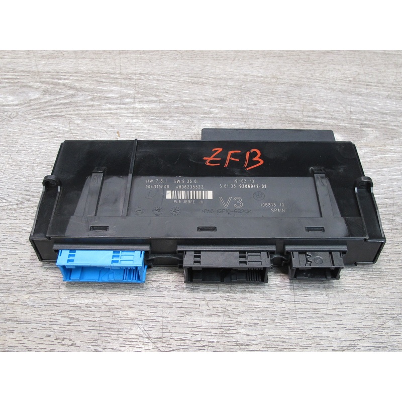2013 BMW F10 5-SERIES PL6 Jbbfe III Body BCM BCU Control  Module 9286942 OEM