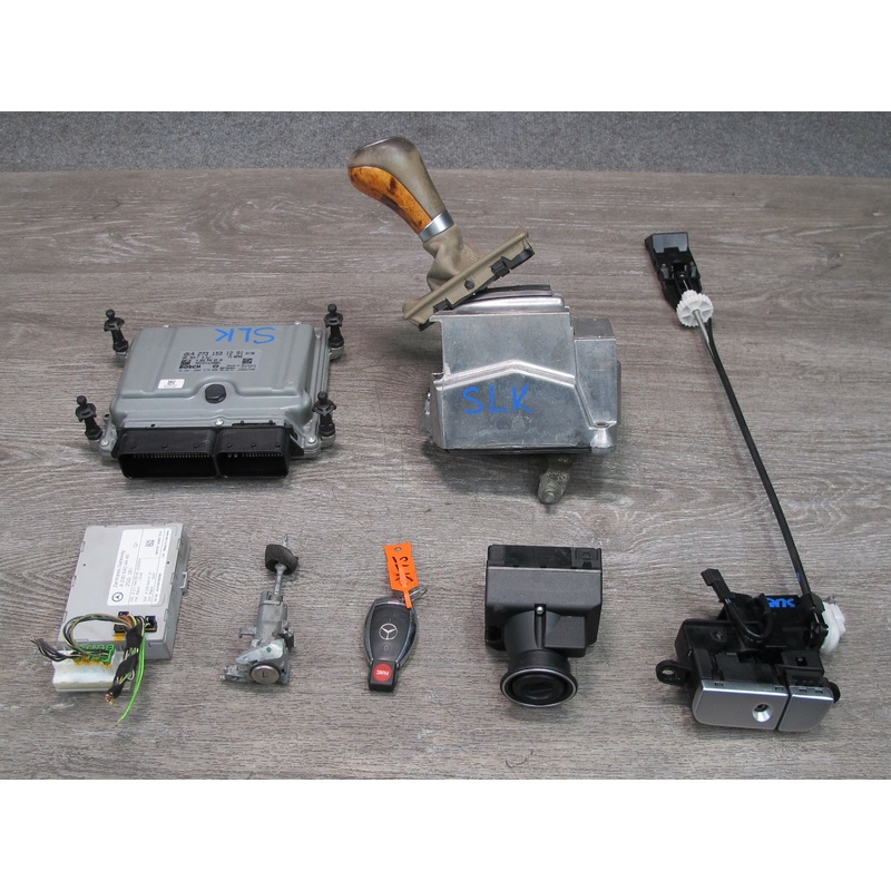 2009 Mercedes R230 SL550 M273 ECU ECM Shifter Ignition Switch Glove Lock KEY Set