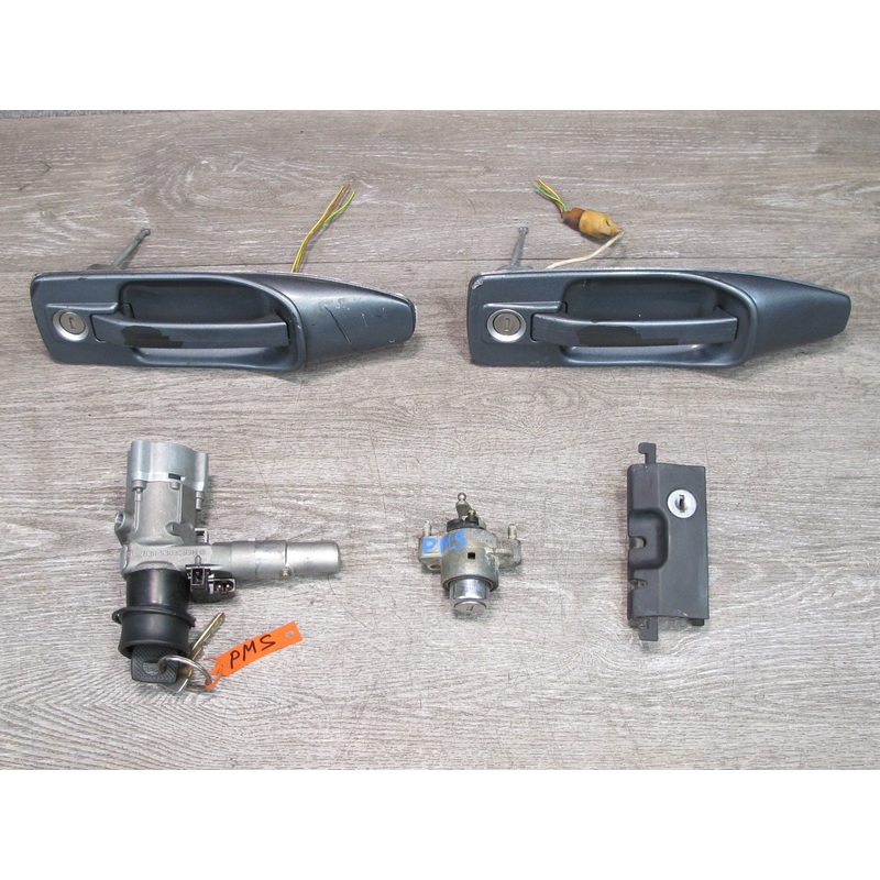 86-91 Mercedes W126 C126 Coupe Ignition Switch Door Lock KEY Handle Set OEM