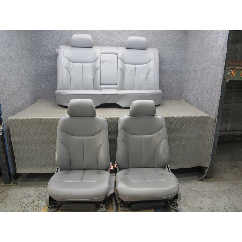 94-99 Mercedes W140 S-class Front & Rear Left & Right Leather Seat Set Gray OEM